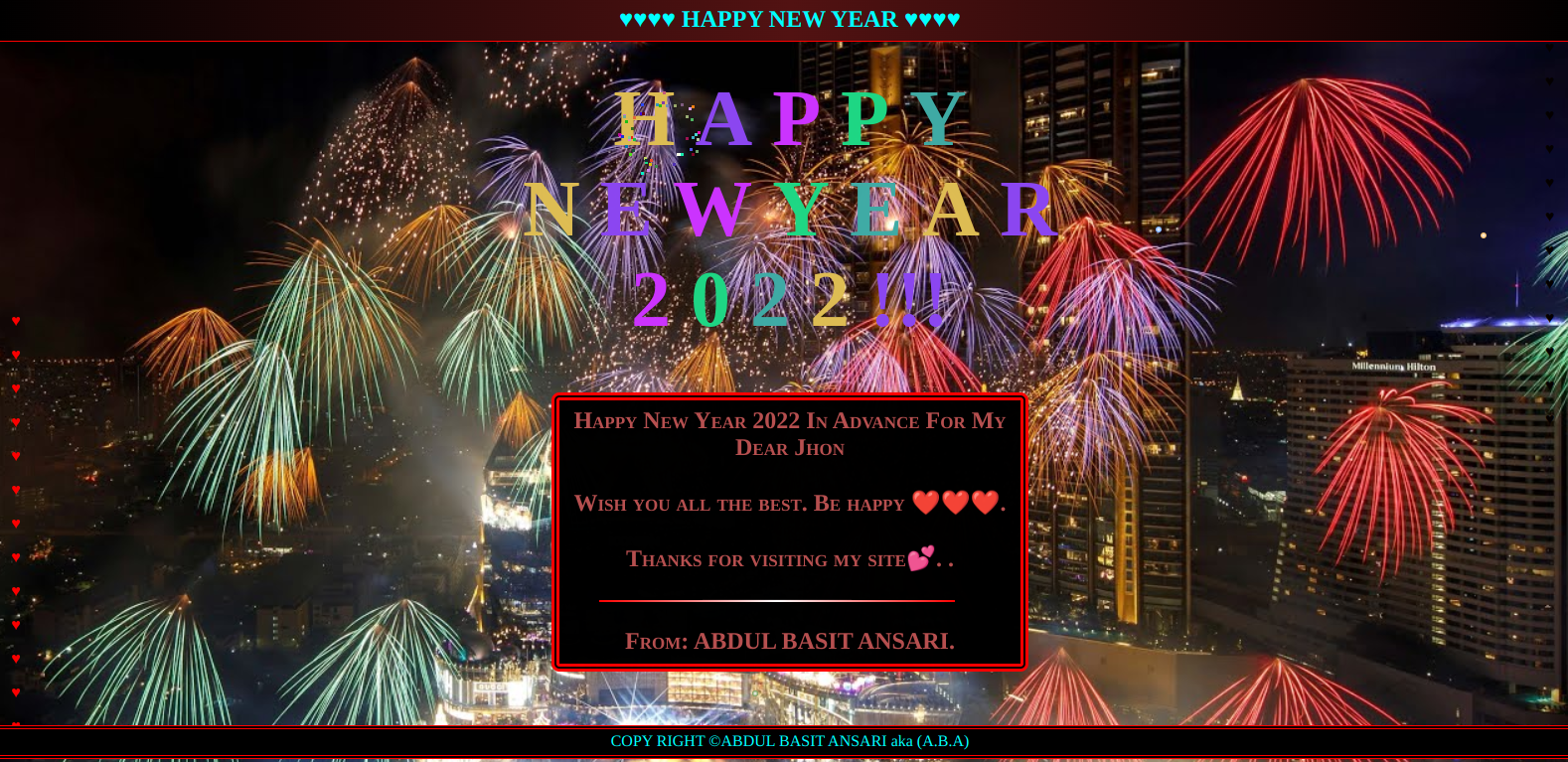 New Year Wishing App